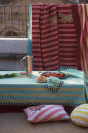 Lisa Corti x The Socialite Family Cotton Cloth 180x270 cm - Tiger Bordeaux
