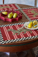 Lisa Corti x The Socialite Family - Tovaglietta Cotone 35x48 cm Tiger Bordeaux